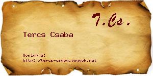 Tercs Csaba névjegykártya