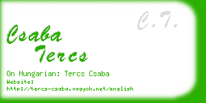 csaba tercs business card